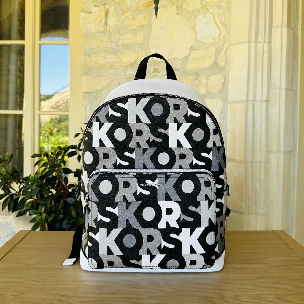 MICHAEL KORS COOPER LARGE Commuter BACKPACK Bag Black Multicolor NWT Authentic